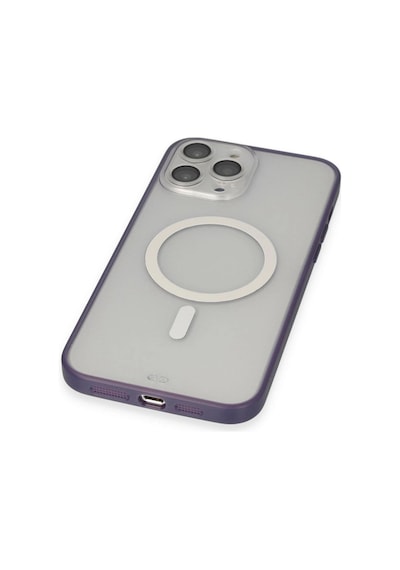 Apple Uyumlu iPhone 14 Pro Kılıf Grand Magneticsafe Kapak - Mor Diğer