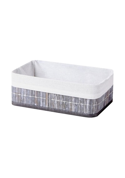 Deconox Bambu Çok Amaçlı Saklama Kutusu Düzenleyici Büyük Boy Organizer, Dekoratif Bambu Düzenleyici Gri 33x23x Diğer