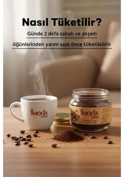 Hindiba Kahvesi 150 Gr Cam Kavanoz 60 Kullanımlık Granül Kahve, Yumuşak İçim Diğer