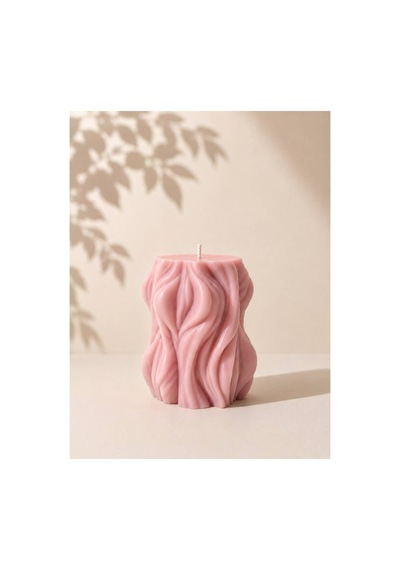 Riva - Dekoratif Mum Pembe
