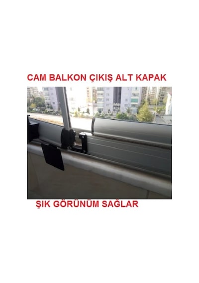 Cam Balkon Teker Çıkış Yeri Kapak Siyah