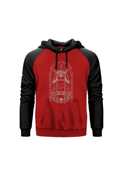 Alice Cooper Too Close For Comfort Kırmızı Renk Reglan Kol Sweatshirt Kapşonlu