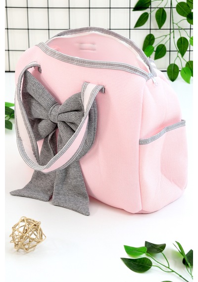 Kız Bebek Süslü Puset Kundak Battaniye Bebek Çanta Anakucağı Seti Stl6958 Pembe