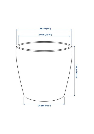 Ikea Persıllade Toprak Saksı, Koyu Gri 65320935
