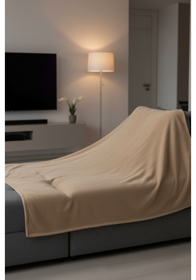 Evoria Wellsoft Peluş Tek Kişilik Tv Battaniyesi 150x200cm Bej