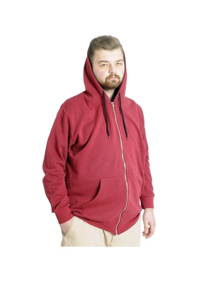 Mode Xl Erkek Hırka Kapson Fermuarlı Steel Interlock 21600 Bordo 001