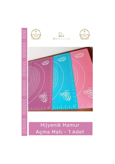 Hamurmatı Silikon Silpat Şeker Hamuru Hazırlama Örtüsü Kaymaz Ölçülü Yapışmaz 50x40cm Hamur Açma Ma Çok Renkli