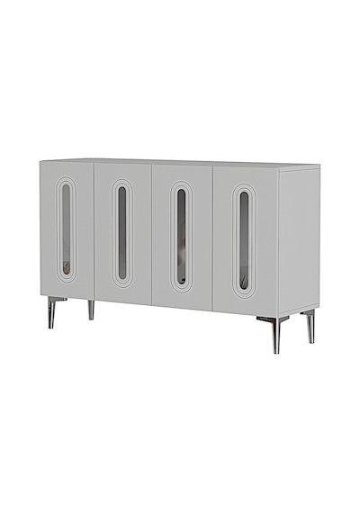 Ka1206bs Rany120 Konsol, Kahve Köşesi Ve Tv Sehpası Beyaz-sılver 120cm Beyaz-sılver