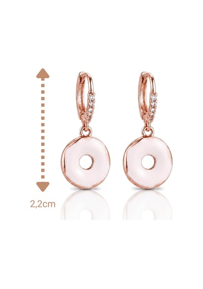 Vip Seri Küpe Xuping Minimal Tasarım Donat Modelı Rose Altın Kaplama 2,2cm Rose Gold
