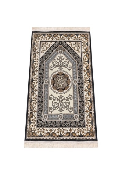 Desenli Şönil Seccade - Siyah