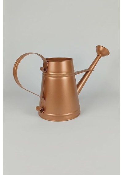 Tr Stella 3 Litre Metal Çiçek Bahçe Sulama Kabı Modern Dekoratif Çok Amaçlı Sulak Bakır