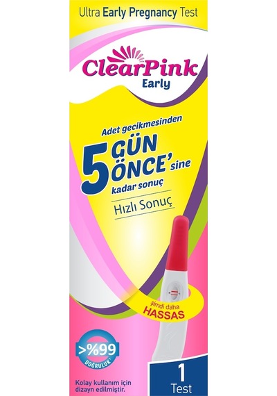 Clear Pink Early Ultra Erken Gebelik Testi 1 Test