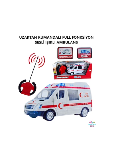 Uzaktan Kumandalı Full Fonksiyon Ambulans Işıklı 17 Cm Ambulans