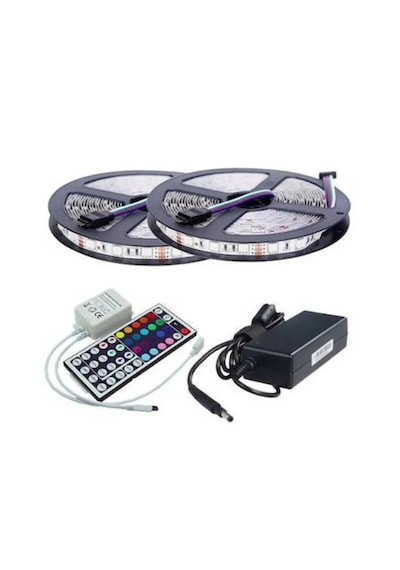 Şerit Led Rgb Kumandalı 20 Renk 3 Çipli Iç Mekan Tak Çalıştır 10 Metre