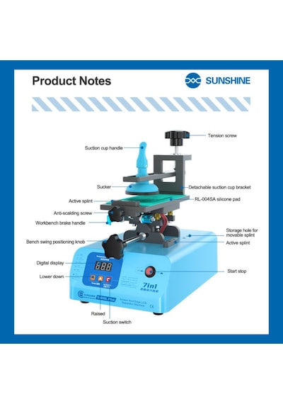 Sunshine S-918l Plus 7in1 360 Ekran Ayırıcı