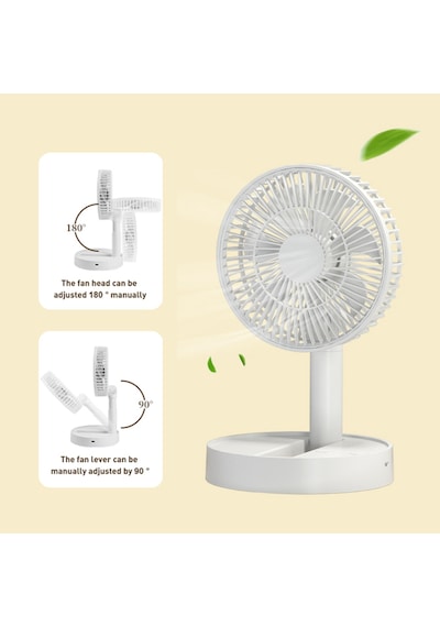 Wexta 108 Taşınabilir Masaüstü Beyaz Usb Fan