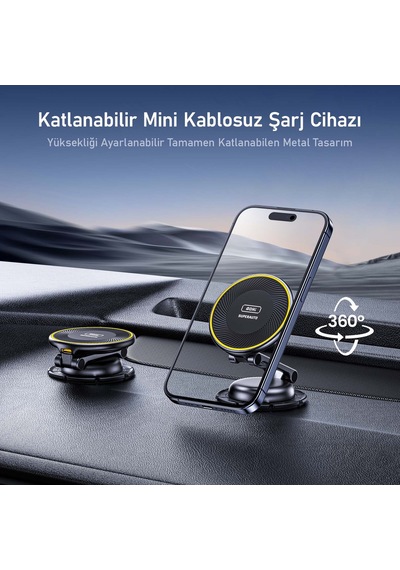 Aohi Superauto 65w Araç İçi Şarjı, 15w Şarj Aleti, Katlanır Telefon Tutucu