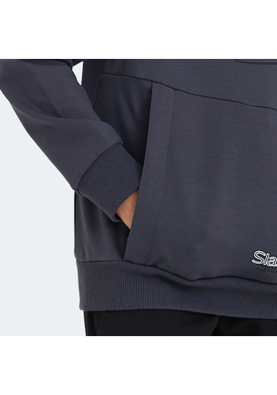 Slazenger LINK Çocuk Kapüşonlu Cepli Koyu Gri Sweatshirt