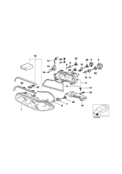 BMW E39 FAR CAMI SOL 1996-00 63128375301