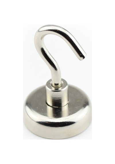 25 MM Pot Mıknatıs - Güçlü Neodyum Askı Kanca Mıknatıs