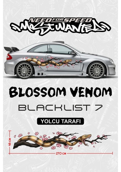 Nfs Blossom Venom Yan Gövde Kaplama Sticker Yolcu - 864812178