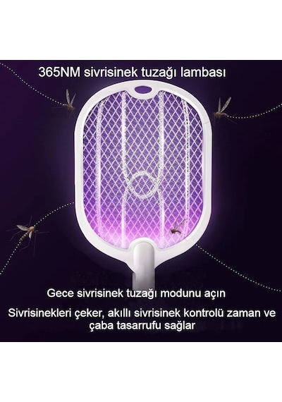 Güvenli Elektrikli Sivrisinek Kovucu Usb Şarjlı 3 Katmanlı Koruma Ve Yüksek Gerilim Teknolojisi