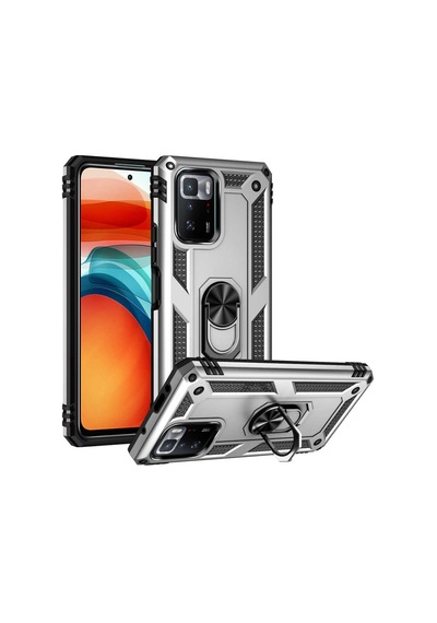 Xiaomi Poco X3 Gt Kılıf Zore Vega Yüzüklü Standlı Zırh Kılıf