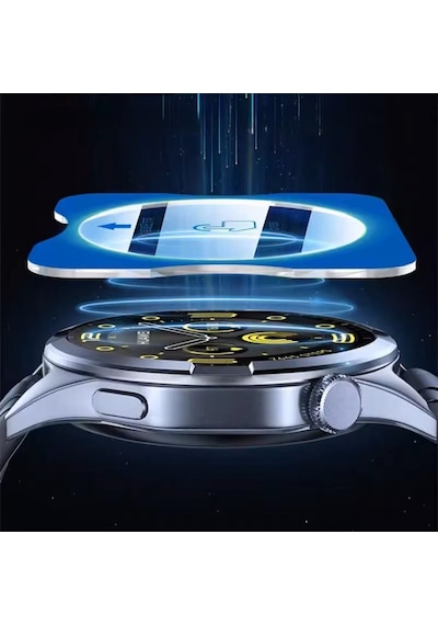 Huawei Watch Gt 6 46mm Kolay Uygulama Aparatlı Cam Ekran Koruyucu 01 41/42mm Değil