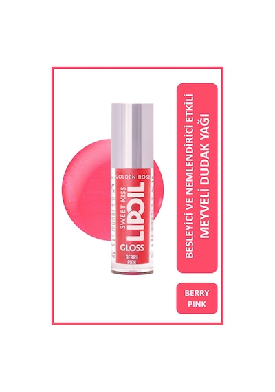 Golden Rose Sweet Kiss Rosehip Murumuru ve Jojoba Yağı İçeren Meyveli Dudak Parlatıcı Yağ 03