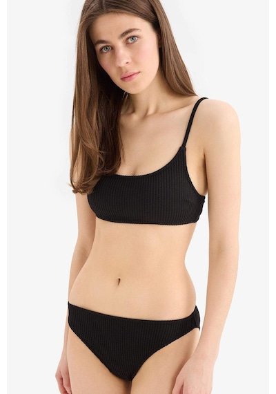 Defacto Regular Fit Bürümcük Siyah Bikini Üstü B7207AX24SM Siyah