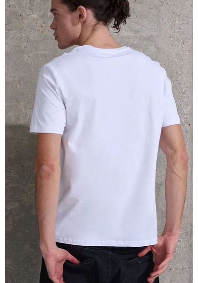 Uyguntarz Unisex Pamuklu Oversize Basic Tshirt Beyaz