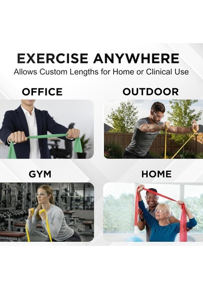 Theraband Lateks İçermeyen Egzersiz Bantları, Üst Vücut, Alt Vücut Ve Gövde Egzersizleri, Fizyoterapi, Pilates, Ev Çok Renkli