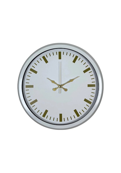 Beyaz Zarafet 40 Cm Metal Duvar Saati Çok Renkli