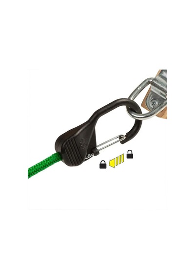 Nite Ize Slidelock Carabiner Bungee Gergi Lastiği / Kilitlenebilir Karabinalı Bungee Yük Sabitleyici Mavi- 91 Cm