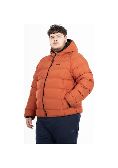 Maraton Sportswear Büyük Beden Erkek Kapşonlu Uzun Kol Basic Kiremit Mont 21391-kiremit Kiremit
