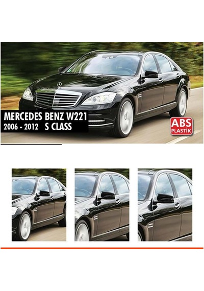 Mercedes S Class W221 Batman Yarasa Ayna Kapağı Piano Black / 2010-2013