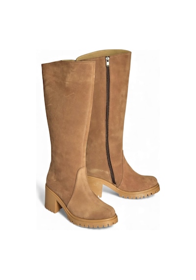 Fox Shoes R654047702 Taba/kahverengi Hakiki Deri Süet Kalın Topuklu Kadın Çizme Kahverengi - Taba Fox Shoes R654047702 Taba/kahverengi Hakiki Deri Süet Kalın Topuklu Kadın Çizme Kahverengi - Taba
