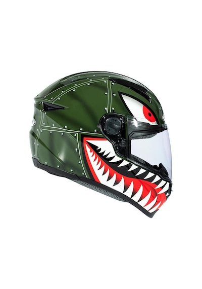 Zeus Zs-811a Al38 Green Silver Motosiklet Kaskı