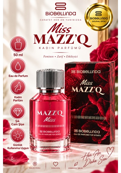Mazz Q Miss Kadın Parfüm Eau De Parfum Zarafetin Ve Güzelliğin Kokusu 50 Ml Aromatik