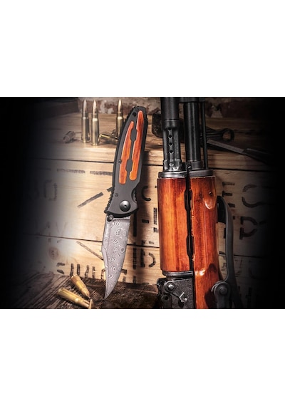 Böker Manufaktur Kalashnikov Bayonet Damascus Kamp Çakı Çok Renkli