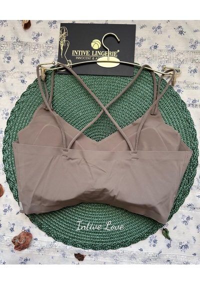 Mira Dikişsiz Hafif Dolgulu Çift Askılı Kopçasız Rahat Bralet/süt Haki