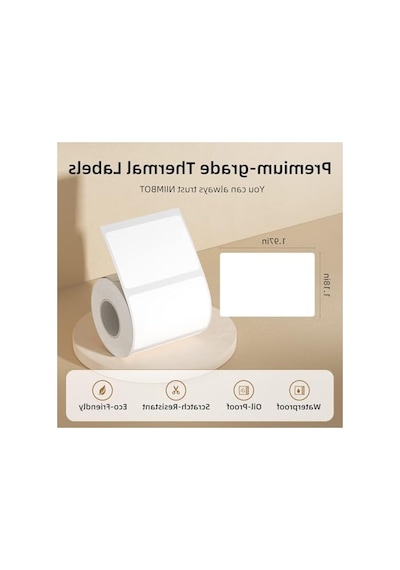 Su Geçirmez Etiket Kağıdı, 2" X 1.2" Boyutunda 124-Pembe