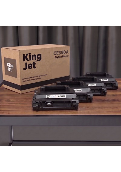 Kingjet Hp Uyumlu  Ce390a Standart Kapasiteli 4'lü Paket Çipli Uyumlu  Toner M603xh