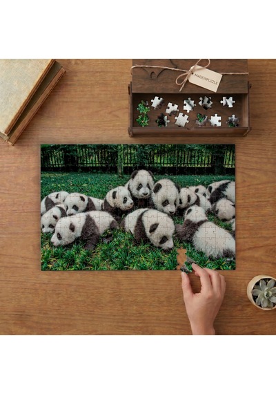Yavru Pandalar Tasarımı 240 Parça Ahşap Puzzle Ahşap Kutuda Mpy40102