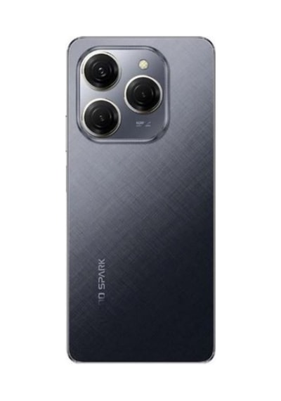 Tecno Spark 20 Pro Siyah Kamera Camlı Arka Cam Batarya Pil Kapağı Telefon Arka Kapak 48418422