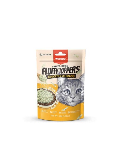 Wanpy Fluffy Dondurularak Kurutulmuş Tavuklu Ve Kedi Otlu Kedi Ödül Maması 30 Gr