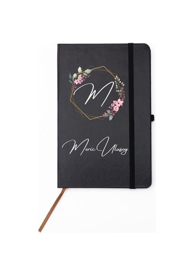 Kişiye Özel Çiçek Çerçeve Tasarımlı  Defter