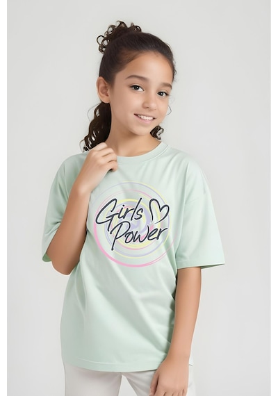 Panios Kids Girls Power Baskılı Kız Çocuk Kısa Kollu T-shirt Mint Yeşili Panios Kids Girls Power Baskılı Kız Çocuk Kısa Kollu T-shirt Mint Yeşili