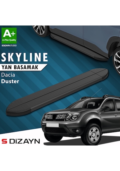 S-dizayn Dacia Duster Skyline Siyah Yan Basamak 173 Cm 2009-2018 A+ Kalite