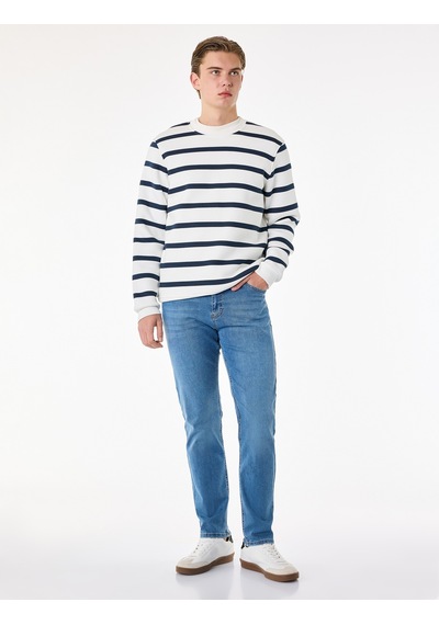Koton Normal Bel Cepli Pamuklu Slim Fit Jean Pantolon - Brad Jean Orta İndigo 6sam40361nd Koton Normal Bel Cepli Pamuklu Slim Fit Jean Pantolon - Brad Jean Orta İndigo 6sam40361nd